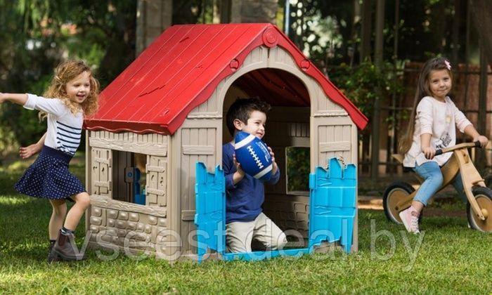 Детский Игровой Домик Keter - Foldable Play House, беж/красный 228444 (spr), фото 2