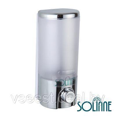 Дозатор (диспенсер) для жидкого мыла Solinne 9117 (500мл), хром  (fl), фото 2