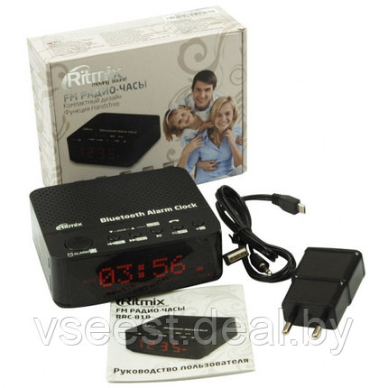 Радиочасы RITMIX RRC-818 BLACK с функцией Bluetooth (shu.ios), фото 2