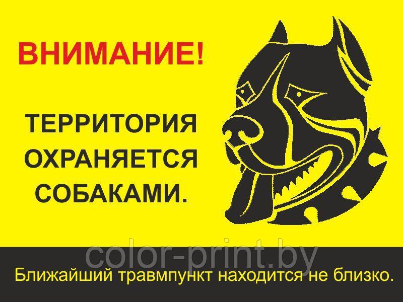 Табличка "Злая собака" 200*150 - фото 3 - id-p61622399