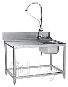 Стол предмоечный СПМП-7-4 (с душем) для туннельных посудомоечных машин МПТ