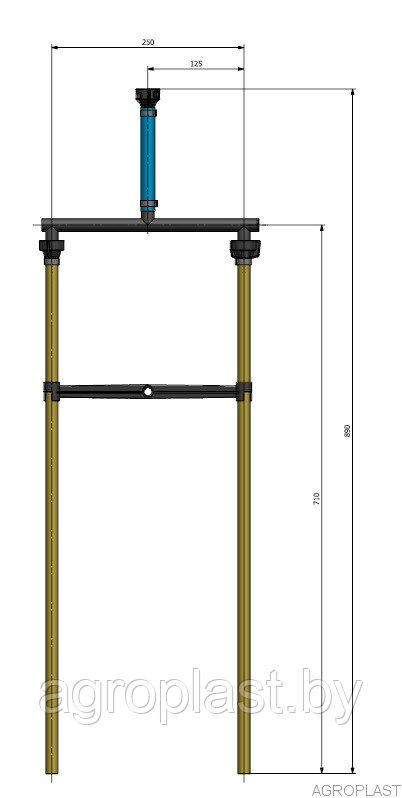 Удлинитель распылителя для внесения КАС к корням (двойной) Agroplast - фото 2 - id-p61633280
