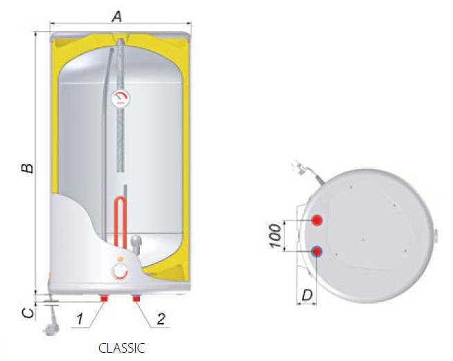 Электрический водонагреватель Biawar Classic OW- E 120.1+ - фото 2 - id-p61633316