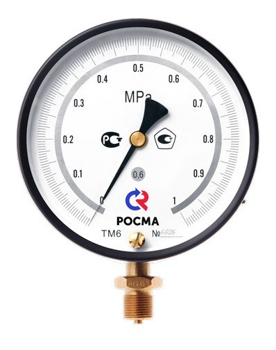 Манометр точных измерений ТМ-610 МТИ 0 60 МПа М20×1,5 (G½ под заказ) радиальный штуцер кл.т.1,0 - фото 1 - id-p61635224