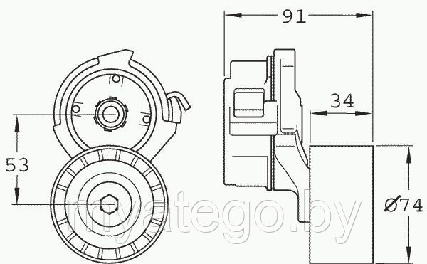 Натяжитель ремня Mercedes Atego - фото 2 - id-p61664579