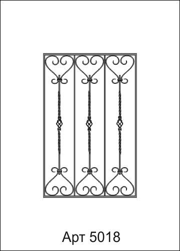 Решетки металлические кованые арт. 5016-5020 для окон и дверей - фото 4 - id-p61678607