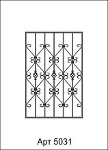 Решетки металлические кованые арт. 5026-5030 на окна и двери
