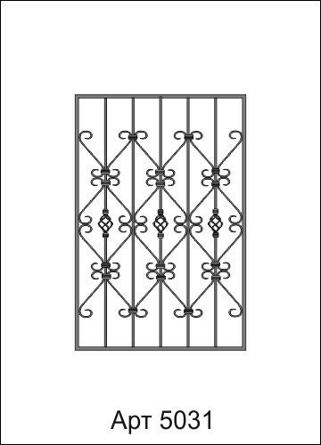 Решетки металлические кованые арт. 5026-5030 на окна и двери - фото 1 - id-p61678631