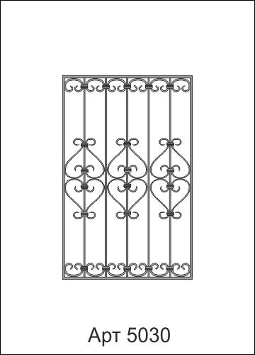 Решетки металлические кованые арт. 5026-5030 на окна и двери - фото 5 - id-p61678631