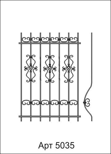 Решетки металлические кованые арт. 5031-5035 на окна и двери изготовление и монтаж - фото 5 - id-p61678640