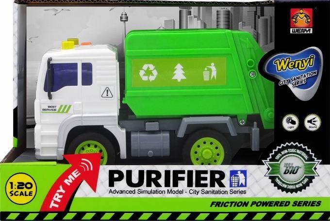 Инерционная машина "Мусоровоз" 1:20 свет, звук Purifier WY520A - фото 1 - id-p61682332