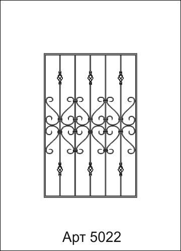 Решетки металлические кованые арт. 5021-5025 для окон и дверей - фото 2 - id-p61696917