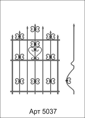 Решетки металлические кованые арт. 5036-5042 на окна и двери изготовление и монтаж - фото 2 - id-p61697001