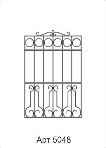 Решетки металлические кованые арт. 5043-5048 на окна и двери изготовление и монтаж