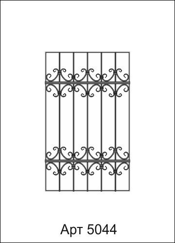 Решетки металлические кованые арт. 5043-5048 на окна и двери изготовление и монтаж - фото 3 - id-p61697087