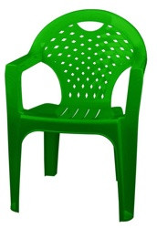 Кресло пластиковое для дачи, стул пластиковый M2608, белый, 585х540х800 - фото 2 - id-p61703190