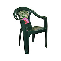 Кресло "Аврора" M2645 пластиковое для дачи, стул пластиковый зеленый, 585х540х800