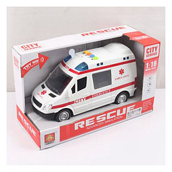 Инерционная амбулаторная машина 1:16 (свет, звук) Rescue WY590A