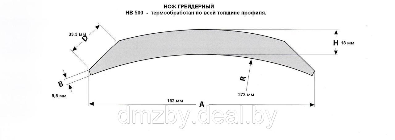 Нож грейдерный износостойкий HARDOX HB 500