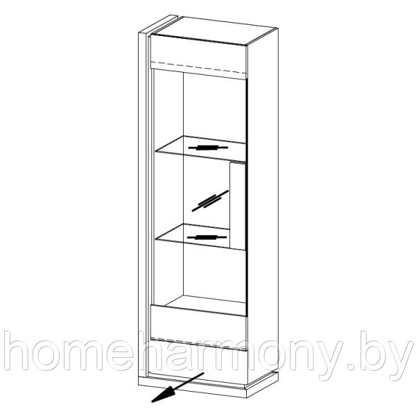 SIENA Витрина SI-W1/2 L/P