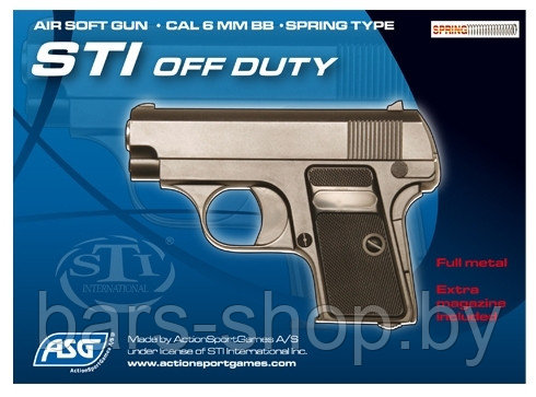 Пистолет ASG STI OFF DUTY пружинный, кал. 6 мм - фото 10 - id-p61869692