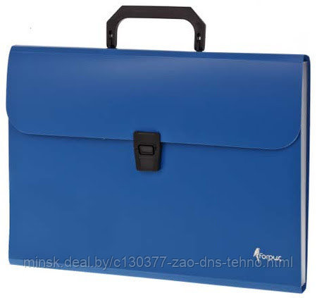 Папка-портфель с 12-ю отделениями, синяя - фото 1 - id-p61889434