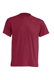 Майка бордовая (фуфайка, футболка) мужская, размер XS-XXL REGULAR T-SHIRT MAN BURGUNDY
