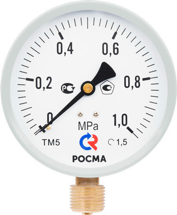 Манометр Росма ТМ-510 М2  0…6,0 Мпа M20×1,5 или G½ радиальный штуцер