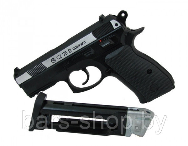Пистолет ASG CZ 75D Compact CO2 blowback двухцветный (16189) - фото 2 - id-p61896337