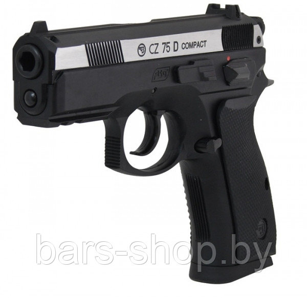 Пистолет ASG CZ 75D Compact CO2 blowback двухцветный (16189) - фото 4 - id-p61896337