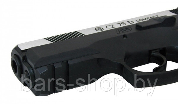Пистолет ASG CZ 75D Compact CO2 blowback двухцветный (16189) - фото 5 - id-p61896337