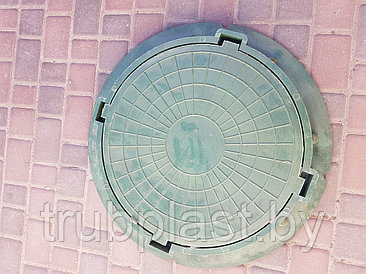 Люк  САДОВЫЙ полимерпесчаный круглый, нагрузка 1,5 тонн