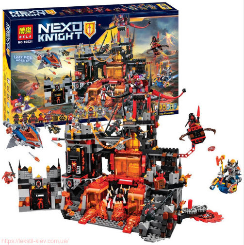 Конструктор Bela 10521 Nexo Knights (аналог Lego 70323) "Вулканическое логово Джестро" 1237 деталей