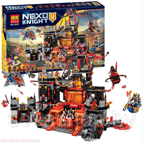 Конструктор Bela 10521 Nexo Knights (аналог Lego 70323) "Вулканическое логово Джестро" 1237 деталей - фото 1 - id-p61897152