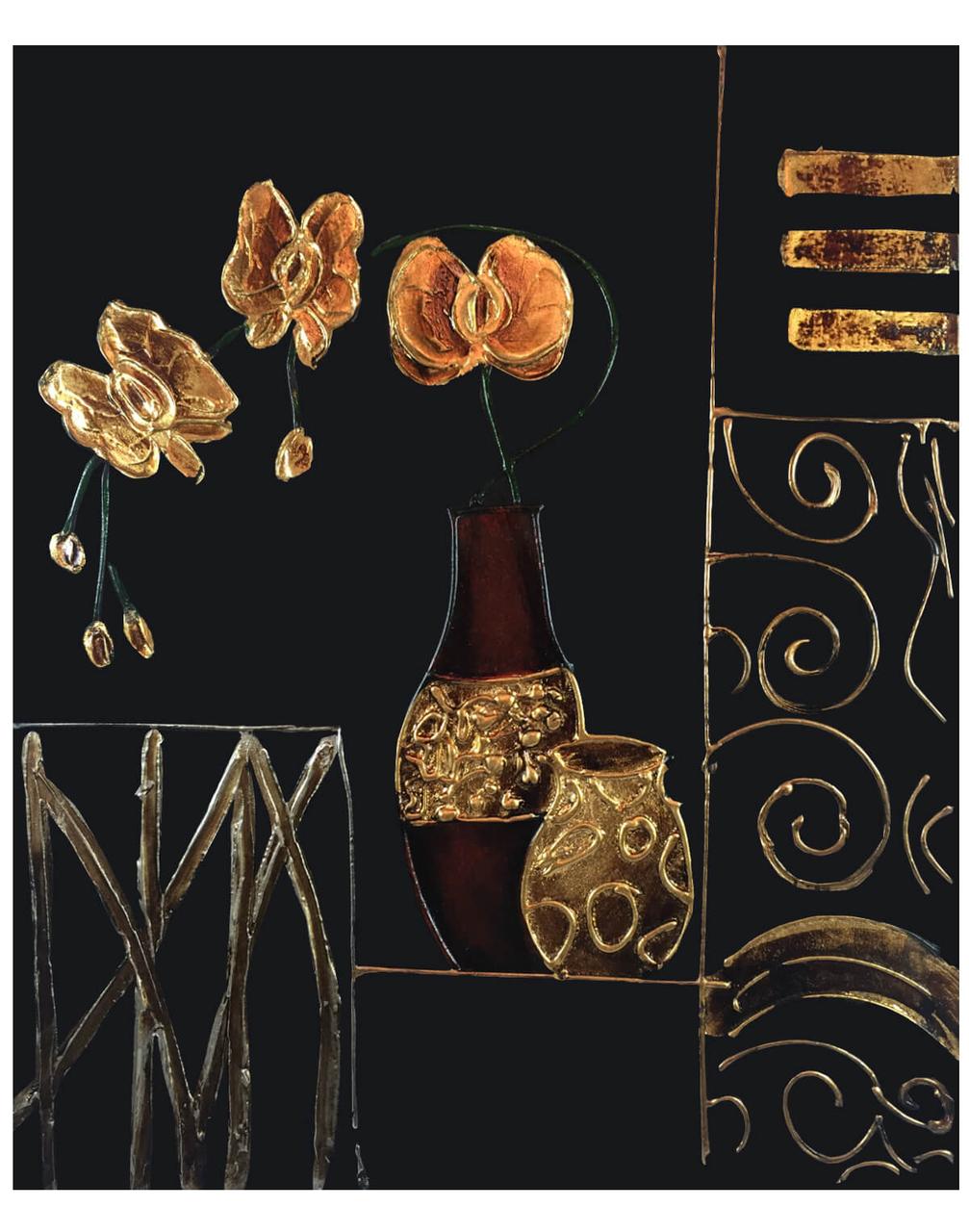 Картина на холсте Золотые орхидеи