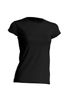 Майка черная (фуфайка) женская (S-XL) REGULAR T-SHIRT LADY BLACK