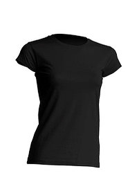 Майка черная (фуфайка) женская (S-XL) REGULAR T-SHIRT LADY BLACK