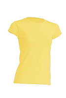Майка светло-желтая (фуфайка) женская (S-XL) REGULAR T-SHIRT LADY LIGHT YELLOW опт и розница