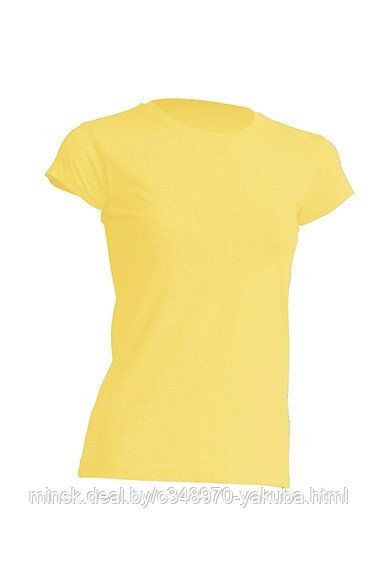 Майка светло-желтая (фуфайка) женская (S-XL) REGULAR T-SHIRT LADY LIGHT YELLOW - фото 1 - id-p61902310