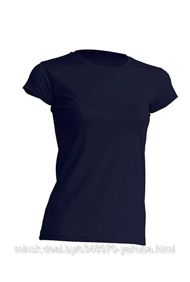 Майка темно-синяя (фуфайка) женская (S-XL) REGULAR T-SHIRT LADY NAVY - фото 1 - id-p61902314