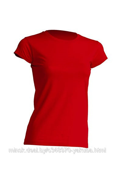 Майка красная (фуфайка) женская (S-XL) REGULAR T-SHIRT LADY RED - фото 1 - id-p61902361