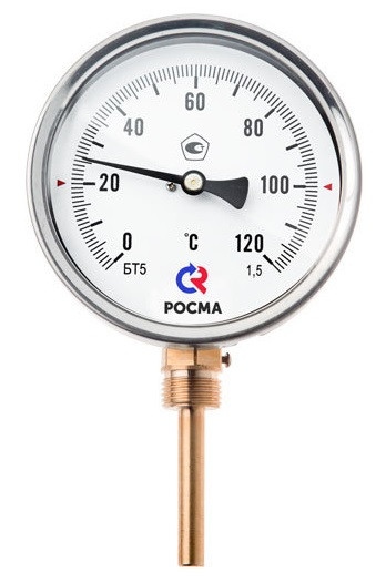 Термометр радиальный биметаллический БТ-52.211 - фото 1 - id-p61902870