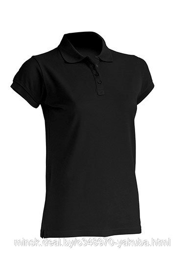 Джемпер (рубашка) поло женский черный POPL REGULAR LADY BLACK - фото 1 - id-p11305803