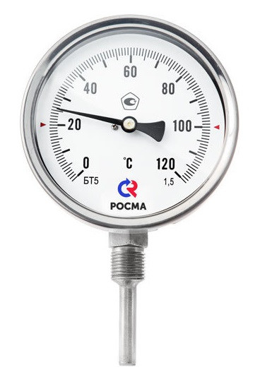 Коррозионностойкий термометр с радиальным присоединением  БТ-52.220