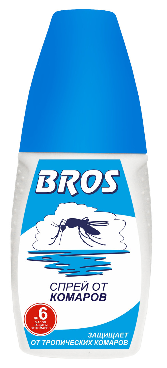 Жидкость/спрей от комаров (50, 100 мл) BROS - фото 1 - id-p37739473