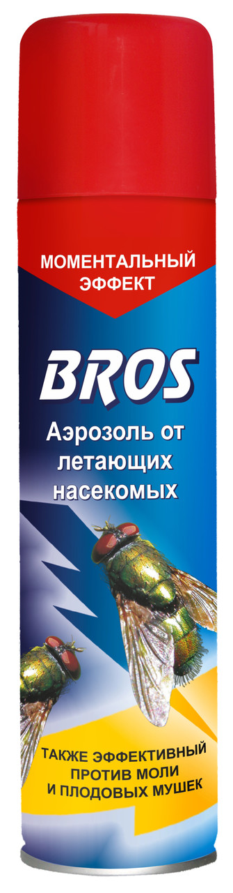 Мухоспрей/аэрозоль от летающих насекомых (250 мл) BROS - фото 1 - id-p37739895