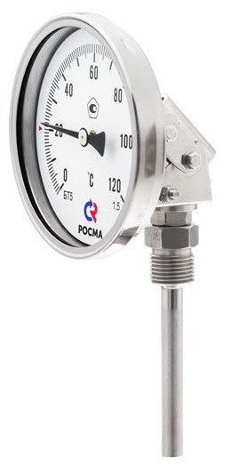 Коррозионностойкий термометр с универсальным корпусом БТ-54.220 0 .120 °C L=100 - фото 1 - id-p61912367