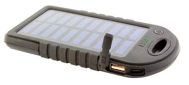Портативное зарядное устройство на солнечных батареях с фонариком 5000mAh SiPL - фото 3 - id-p61916056
