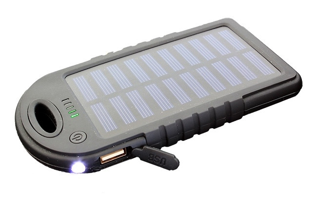 Портативное зарядное устройство на солнечных батареях с фонариком 5000mAh SiPL - фото 5 - id-p61916056