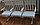 Скамейка металлическая АНТИВАНДАЛЬНАЯ с перфорированным сиденьем трехсекционная, фото 2